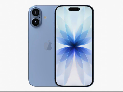 Apple iPhone 17 Синий Туман 3D Модель