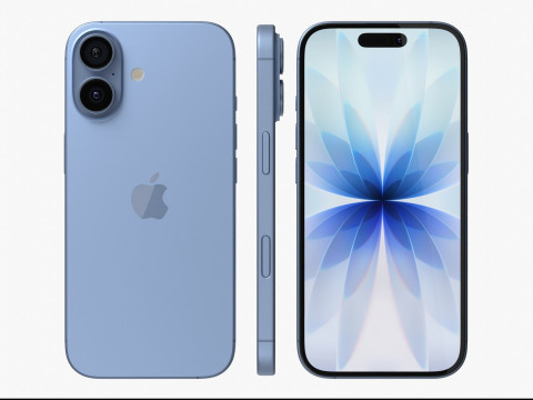 애플 아이폰 17 미스트 블루 3D 모델