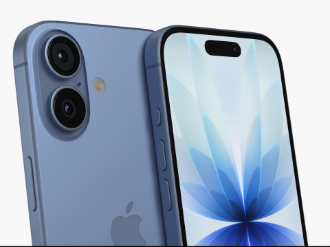 애플 아이폰 17 미스트 블루 3D 모델