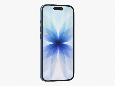 Apple iPhone 17 Mist Blue 3D Model