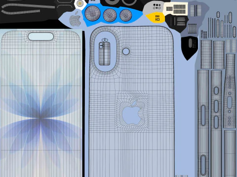 Apple iPhone 17 Mist Blue 3D Model