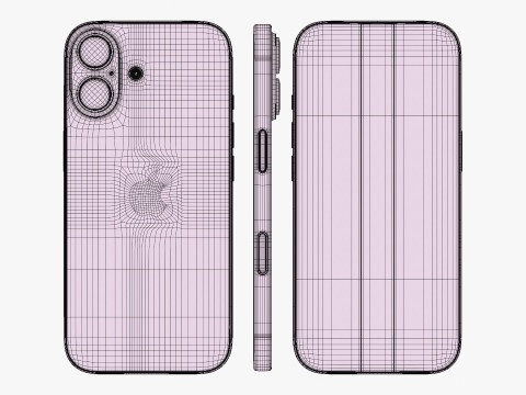 애플 아이폰 17 미스트 블루 3D 모델