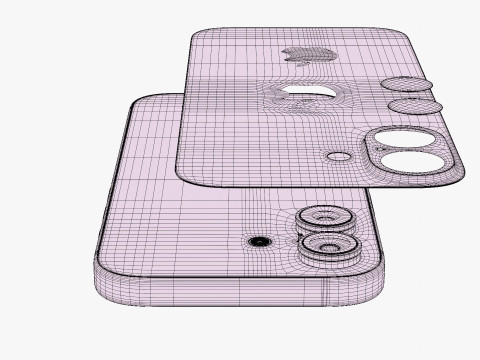 애플 아이폰 17 미스트 블루 3D 모델