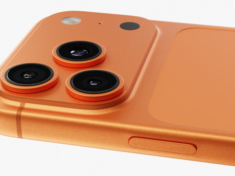 Apple iPhone 17 Pro Cosmic Orange 3D Model