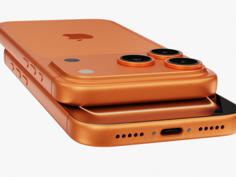 Apple iPhone 17 Pro Cosmic Orange 3D Model