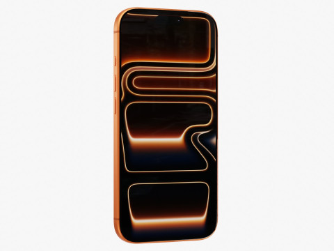Apple iPhone 17 Pro Cosmic Orange 3D Model