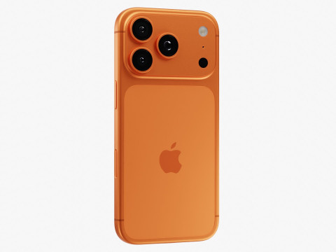 Apple iPhone 17 Pro Cosmic Orange 3D Model