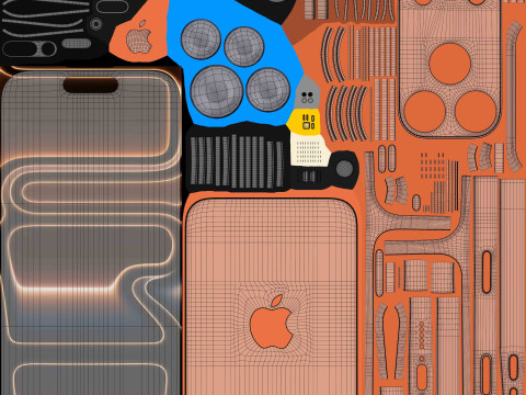 Apple iPhone 17 Pro Cosmic Orange 3D Model