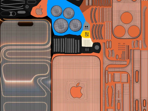 Apple iPhone 17 Pro Cosmic Orange 3D Model