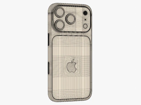Apple iPhone 17 Pro Cosmic Orange 3D Model