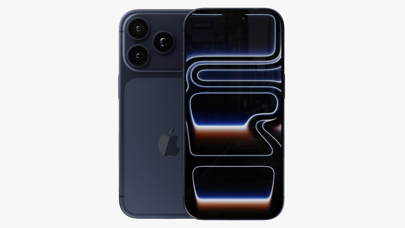 Apple iPhone 17 Pro Темно-синий 3D Модель .c4d .max .obj .3ds .fbx .stl .blend