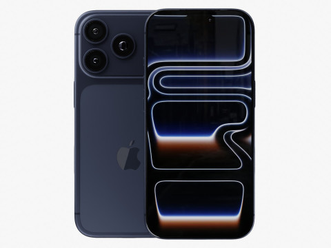 Apple iPhone 17 Pro Deep Blue Modello 3D