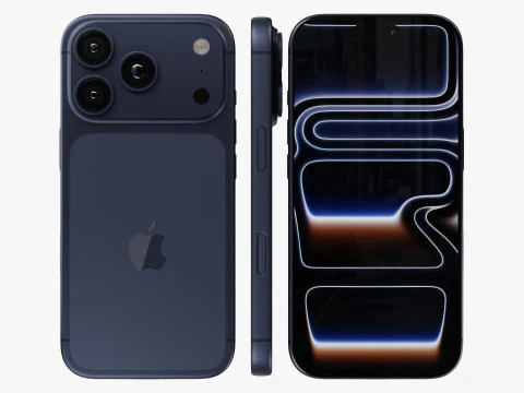 Apple iPhone 17 Pro Deep Blue 3D Model