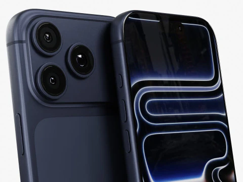 Apple iPhone 17 Pro Deep Blue 3D Model