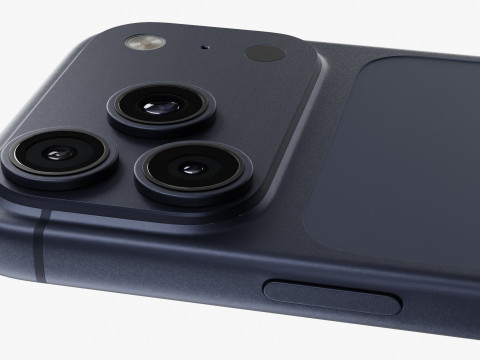 Apple iPhone 17 Pro Темно-синий 3D Модель