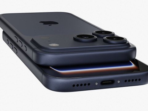 Apple iPhone 17 Pro Темно-синий 3D Модель