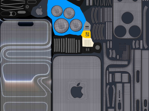 Apple iPhone 17 Pro Темно-синий 3D Модель