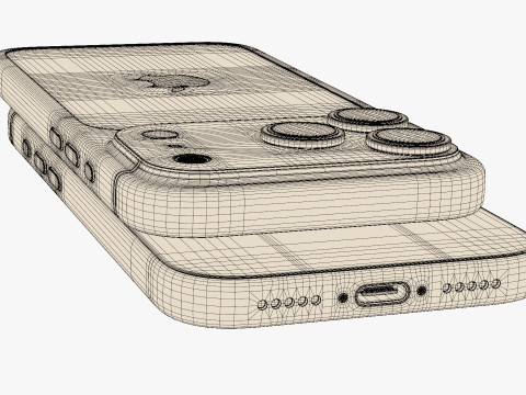 Apple iPhone 17 Pro Темно-синий 3D Модель