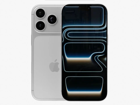 Apple iPhone 17 Pro Серебристый 3D Модель