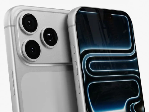Apple iPhone 17 Pro Silver 3D Model