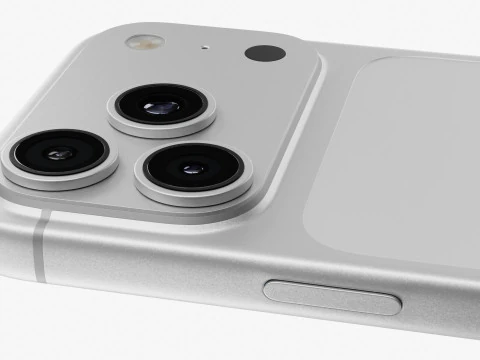 Apple iPhone 17 Pro Silver 3D Model