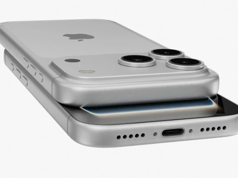 Apple iPhone 17 Pro Silver 3D Model