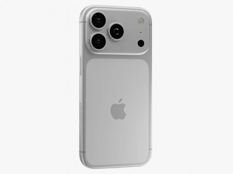 Apple iPhone 17 Pro Silver 3D Model