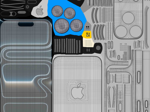Apple iPhone 17 Pro Silver Model 3D