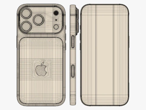 Apple iPhone 17 Pro Silver 3D Model