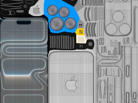 Яблоко Айфон 17 Про 3D Модель