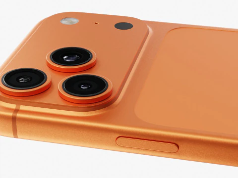 Apple iPhone 17 Pro Max Cosmic Orange 3D Model