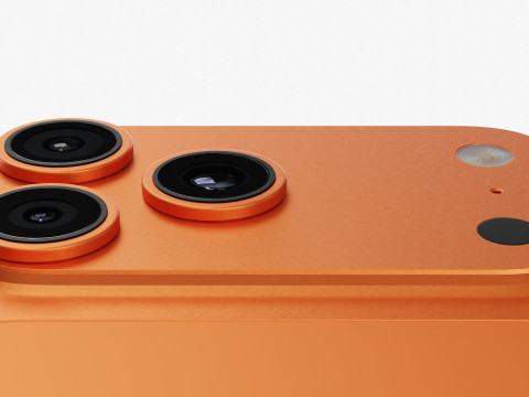 Apple iPhone 17 Pro Max Kosmisch Oranje 3D Model