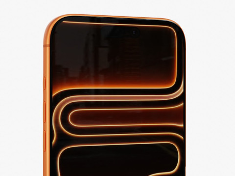 Apple iPhone 17 Pro Max Kosmisch Oranje 3D Model