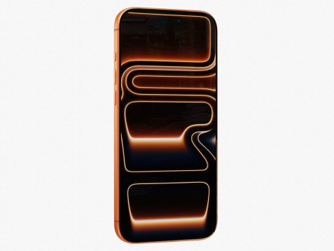 Apple iPhone 17 Pro Max Kosmisch Oranje 3D Model