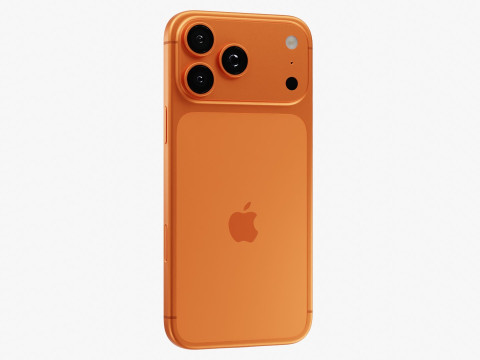 Apple iPhone 17 Pro Max Kosmisch Oranje 3D Model