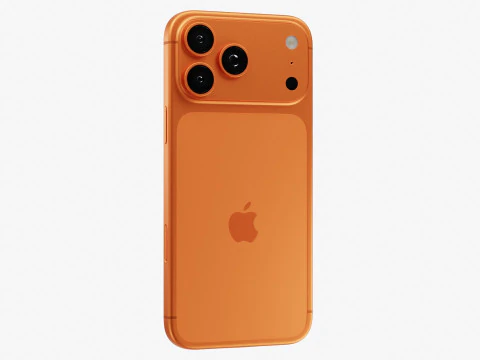 Apple iPhone 17 Pro Max Cosmic Orange 3D Model