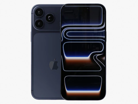Apple iPhone 17 Pro Max Deep Blue 3D Model