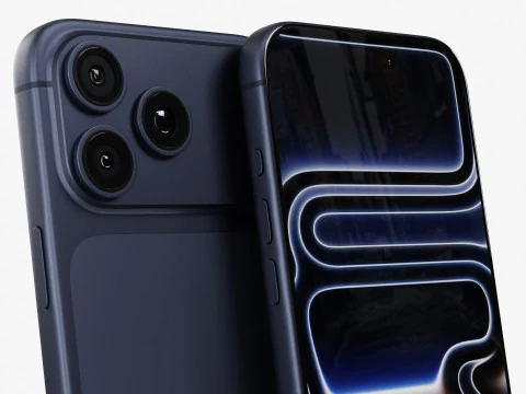 Apple iPhone 17 Pro Max Deep Blue 3D Model