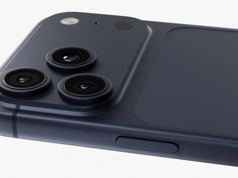 Apple iPhone 17 Pro Max Deep Blue 3D Model