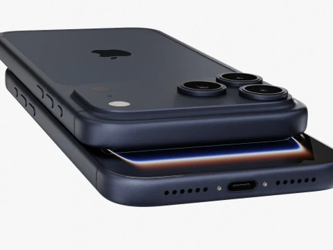 Apple iPhone 17 Pro Max Deep Blue 3D Model