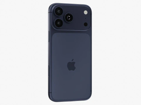 Apple iPhone 17 Pro Max Deep Blue 3D Model