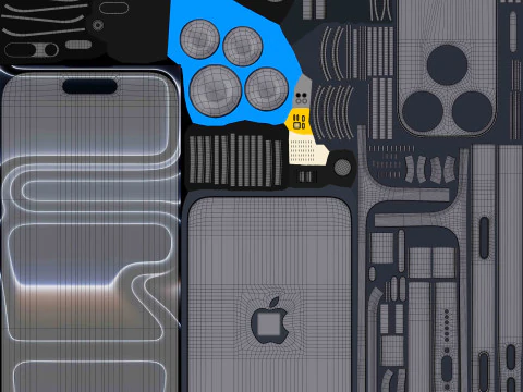 Apple iPhone 17 Pro Max Deep Blue 3D Model