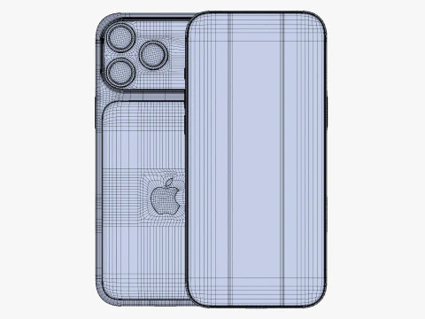Apple iPhone 17 Pro Max Deep Blue 3D Model