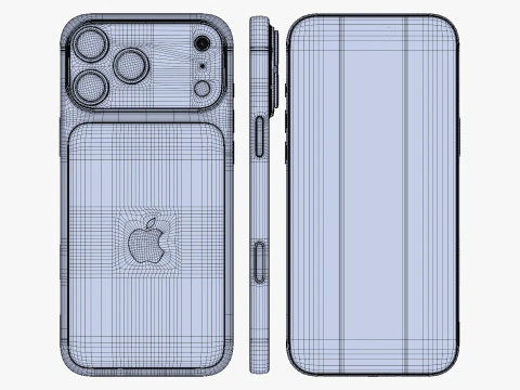 Apple iPhone 17 Pro Max Deep Blue 3D Model