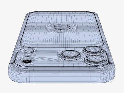 Apple iPhone 17 Pro Max Deep Blue 3D Model