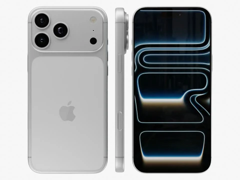 Apple iPhone 17 Pro Max Silver 3D Model