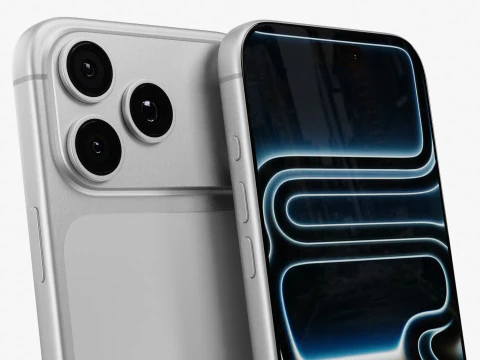 Apple iPhone 17 Pro Max Silver 3D Model
