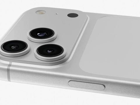 Apple iPhone 17 Pro Max Silver 3D Model