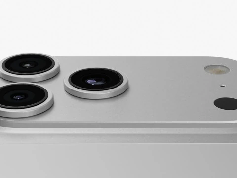 Apple iPhone 17 Pro Max Silver 3D Model