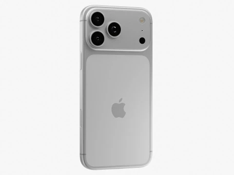Apple iPhone 17 Pro Max Silver 3D Model
